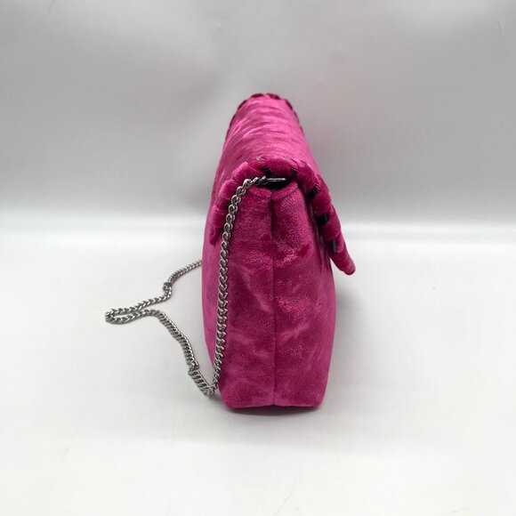 Rebecca Minkoff Pink Velvet Whip Envelope Clutch Bag - Picture 3 of 11